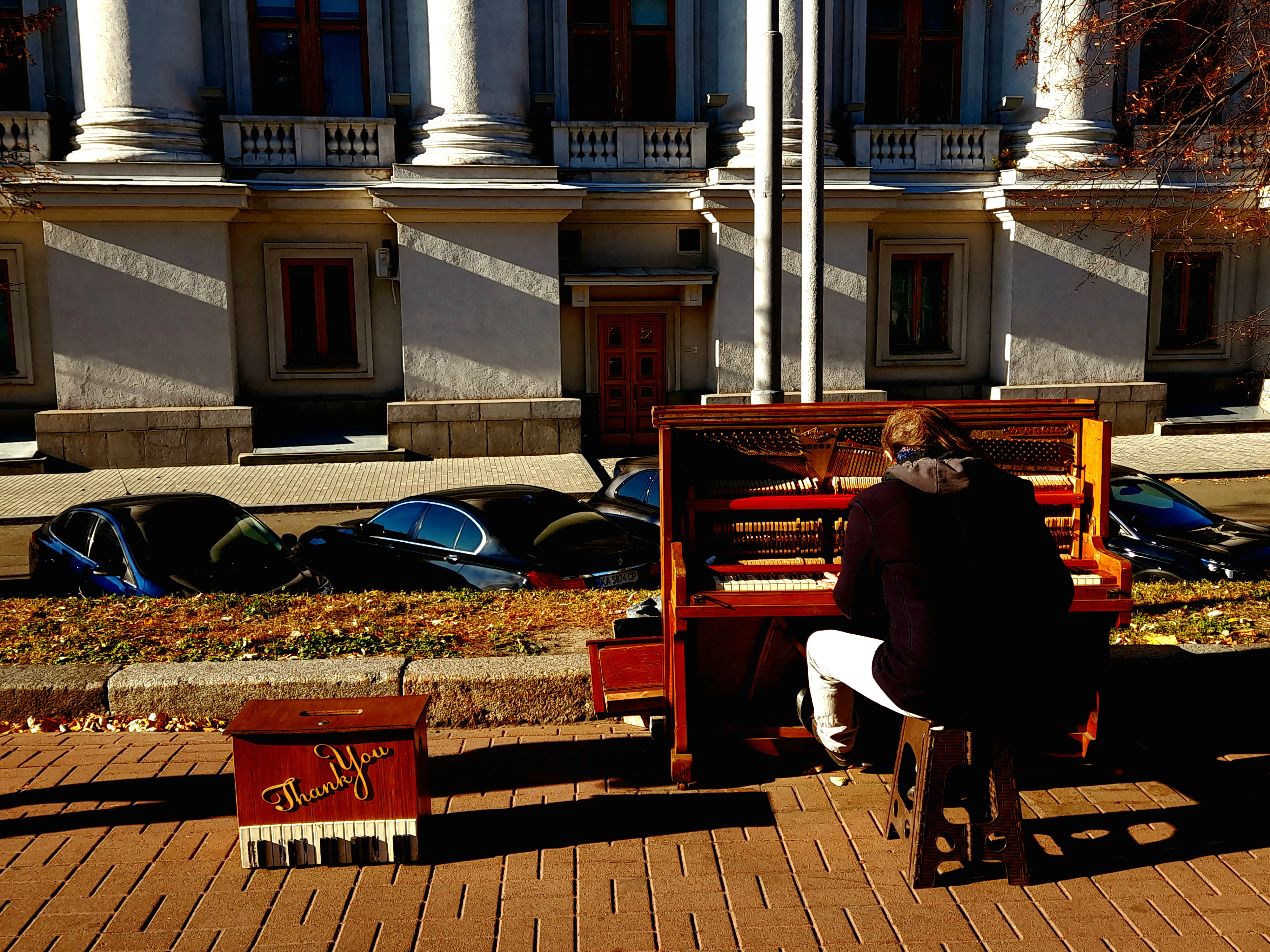 A pianist performing in Kyiv